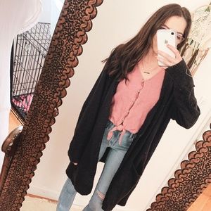 MADEWELL CARDIGAN SWEATER SIZE LARGE BLK MINT